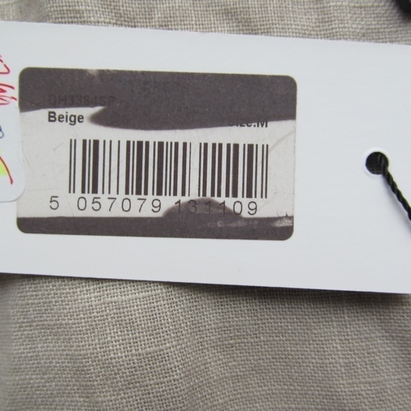 NWT Luca Vanucci 100% Linen Lagenlook Asymmetrical Hem Beige Dress Sz M - Picture 10 of 11